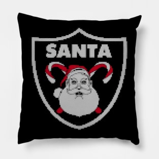 santa face ugly christmas Pillow