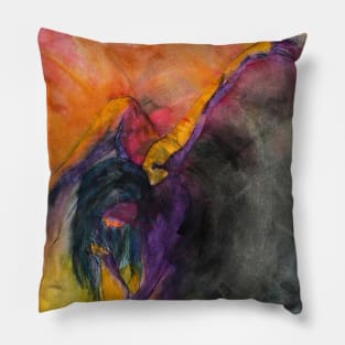 Dance it n1 · modern dancer, dancing, contemporary dance · watercolor painting Pillow