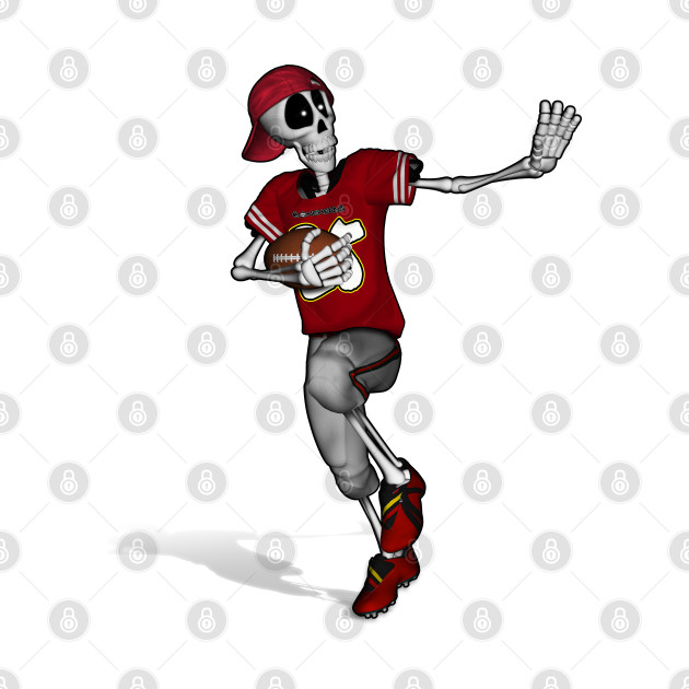 Football Skeleton Skeleton TShirt TeePublic