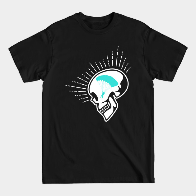 Disover Parachute Skull Skydiver Skydiving - Skydiving - T-Shirt