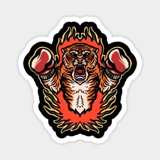 tiger boxing tattoo Magnet