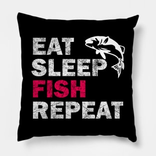 Eat Sleep Fish Repeat - Fish Lovers Gift Pillow