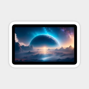 Beautiful another universe landscape Magnet