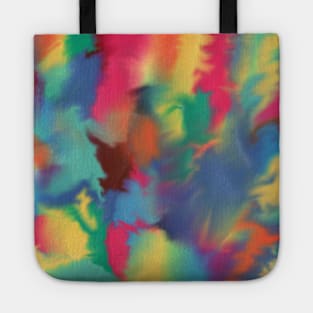 Colorful mixing abstract watercolor painting Tote