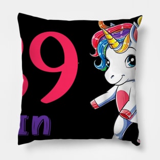 I Turned 39 in quarantine Cute Unicorn Pillow