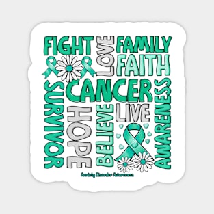 Anxiety Disorder Awareness - Fight love survivor ribbon Magnet