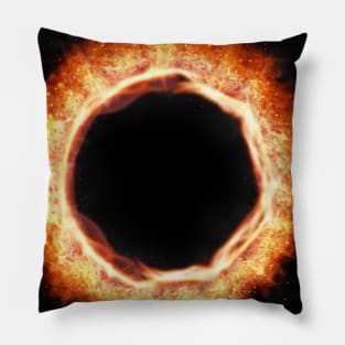 Flame Fire Circle Design Pillow