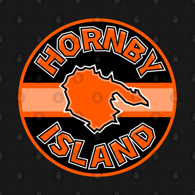 Hornby Island Classic Round Design - Bright Tangerine Orange - Hornby Island by City of Islands