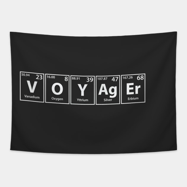 Voyager (V-O-Y-Ag-Er) Periodic Elements Spelling Tapestry by cerebrands