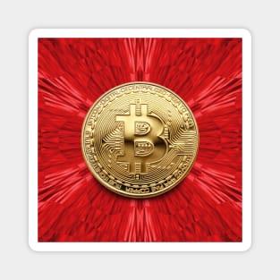 Bitcoin Gold Cryptocurrency Digital Assets Magnet