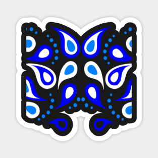 Paisley Pattern Blue Magnet