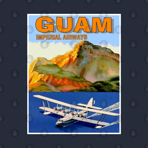 Imperial Airways Vintage Fly to Guam Advertising Print by posterbobs
