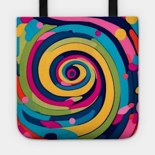 Colorful Spiral Art Tote