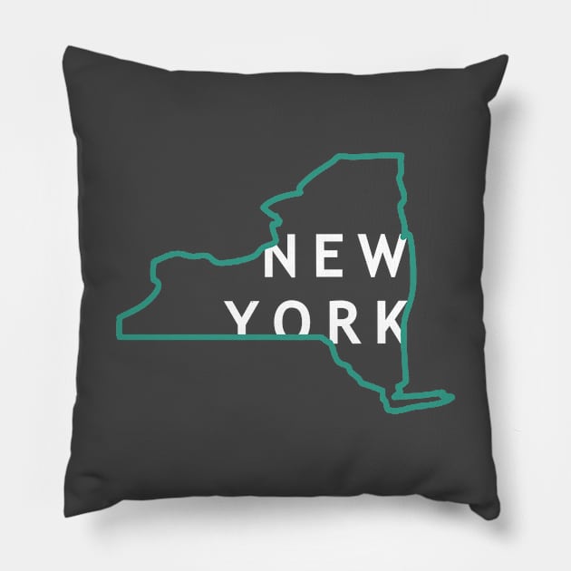 New York State Outline Pillow by FLARE US