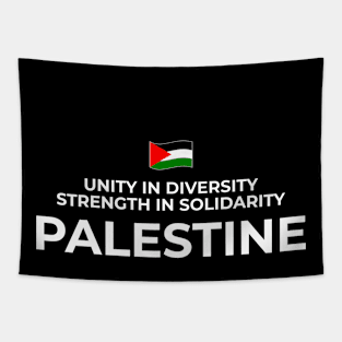 Unity in diversity, strength in solidarity - Palestine (Dark) Tapestry