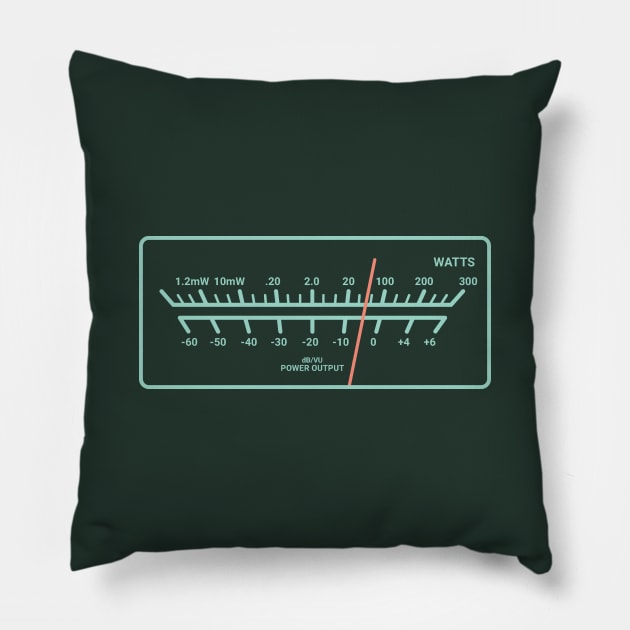 Audio meter Watts, db VU Pillow by FBdesign