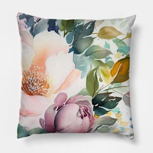 Watercolor flowers Pillow