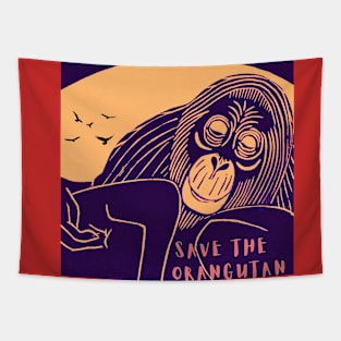 Save The Orangutan Tapestry