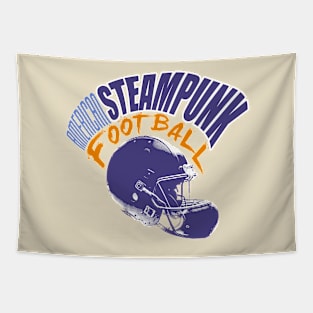 american football steampunk style helmet graphic design ironpalette Tapestry