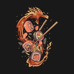 Sushi dragon japanese culture T-Shirt