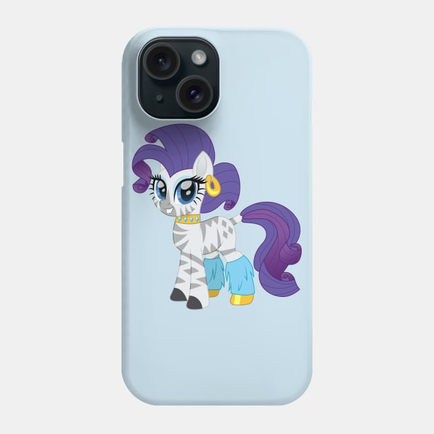 Rarity zebra Phone Case by CloudyGlow