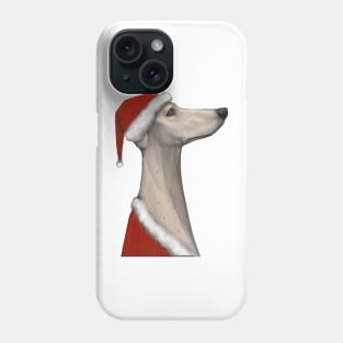 Christmas White Greyhound Phone Case