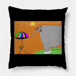 Turkey and Elephant Pillow