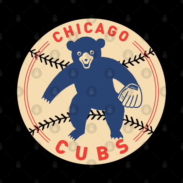 Chicago Cubs Fielding Bear by Buck Tee by Buck Tee