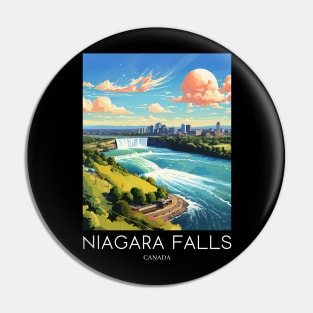 A Pop Art Travel Print of the Niagara Falls - Canada Pin