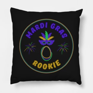 Mardi Gras Rookie Parade Celebration InBlack Pillow