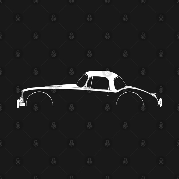 MGA 1500 Coupe Silhouette by Car-Silhouettes