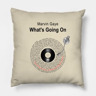 WHAT'S GOING ON LYRICS ILLUSTARTIONS Pillow