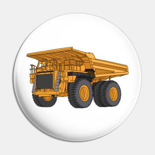 Haul truck cartoon illustration Pin