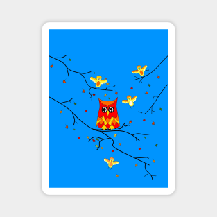 Sweet Nature Autumn Owl Magnet