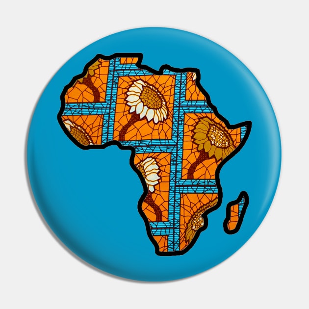 Sunflower Africa Map Pin by artbyomega