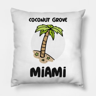 coconut grove miami Pillow