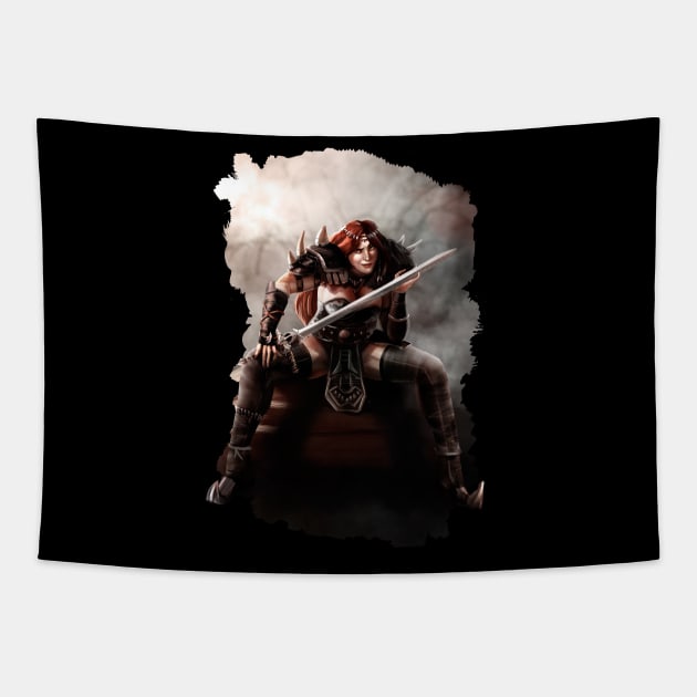 Barbarian 2 Tapestry by raulovsky