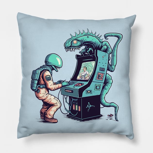 Space Larry 2.0 Pillow by apsi