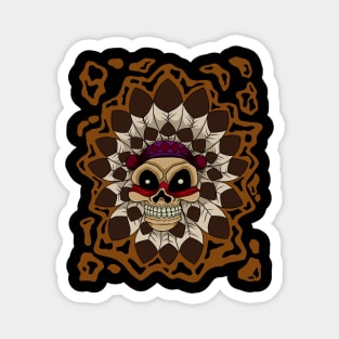 red indian skull Magnet