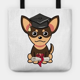 Cute small dog is a graduate Tote