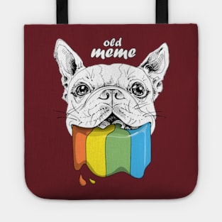 Old meme Smiling Boston Terrier dog Tote