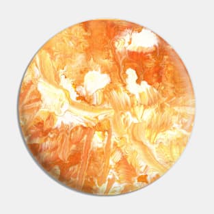 Swirls of Orange and White Pin