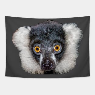 Black and White Lemur Tapestry