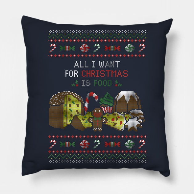 All I want is food Pillow by ShirtBricks