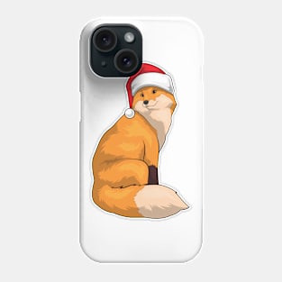 Fox Christmas Santa hat Phone Case