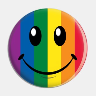 Rainbow Smiley Pin