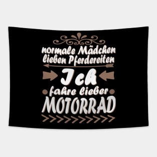 Biker Braut Motorrad Frauen Fahren Geschenkidee Tapestry