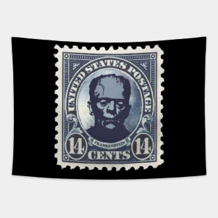 Creepy Frankenstein in Stamp design Tapestry