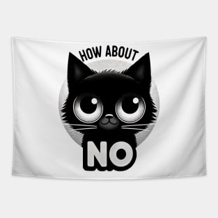 Sassy Black Cat - The Art of Saying No Tapestry