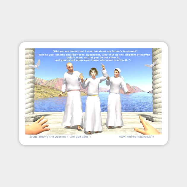 Jesus among the doctors-teachers Magnet by Andrea Matarazzo